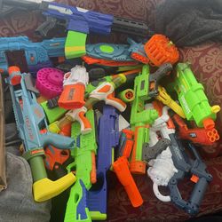 Assorted Nerf And Fortnight Dart Gun