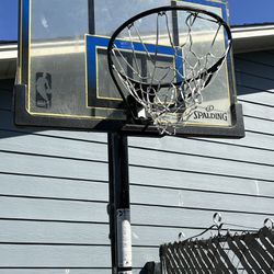 Full-Size Spalding Basketball Hoop - Adjustable Portable