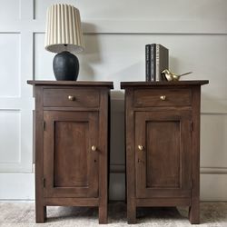 Restored Solid Wood Mahogany Side Tables / nightstands / Side tables 