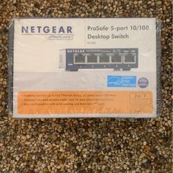 Netgear 5 Port 10/10 Desktop Switch New! 