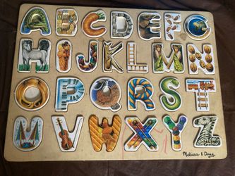 Melissa And Doug Wooden Alphabet Puzzle Bundle