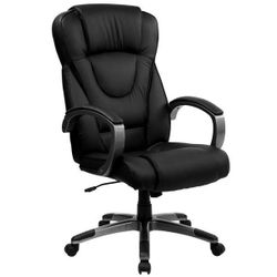 Carnegy Avenue Faux Leather Swivel Ergonomic Office Chair in Black
