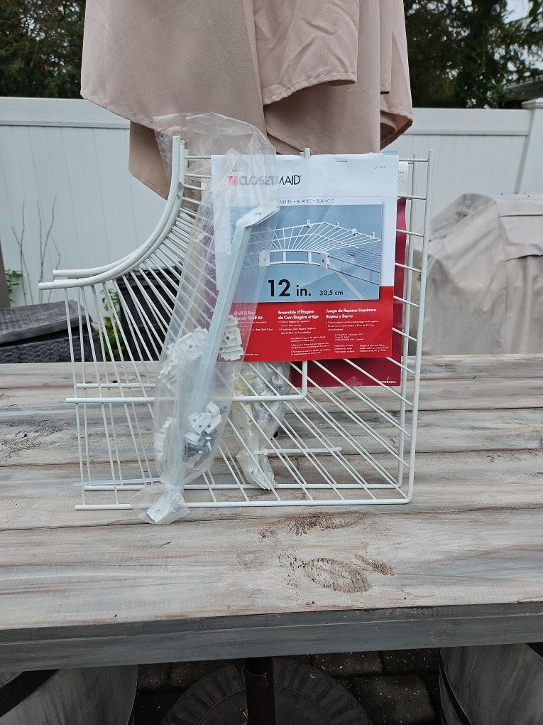 2 closet maid 12 inch corner shelf
