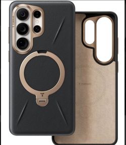 TORRAS Black/Gold Vegan Skin  Case For Samsung s26 Ultra