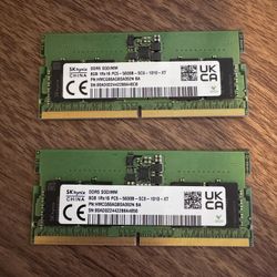 Laptop Memory 16GB (2 X 8GB) DDR5 5600 