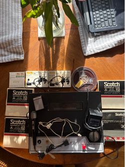 Vintage Airline Wards Solid State Tape Recorder bundle.