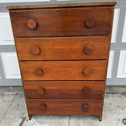 Dresser, five drawer, vintage,