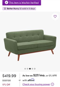 Wayfair Squared Arm Loveseat