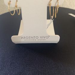 ARGENTO VIVO 18k Gold Plated Sterling Silver Earrings