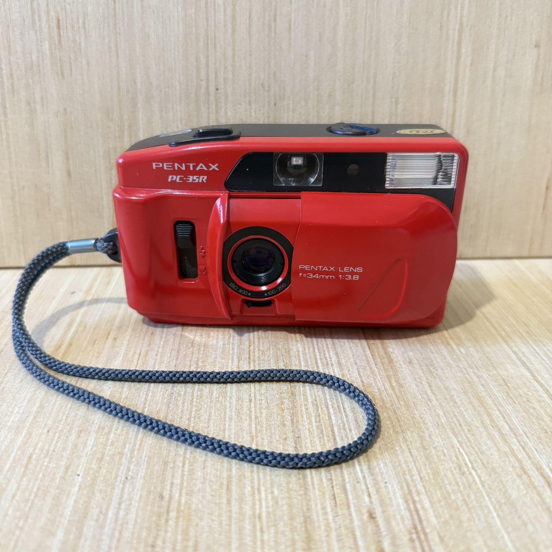 Pentax Film Camera Model: PC-35R 35mm Red “UNTESTED” Preowned Read Info Below! 