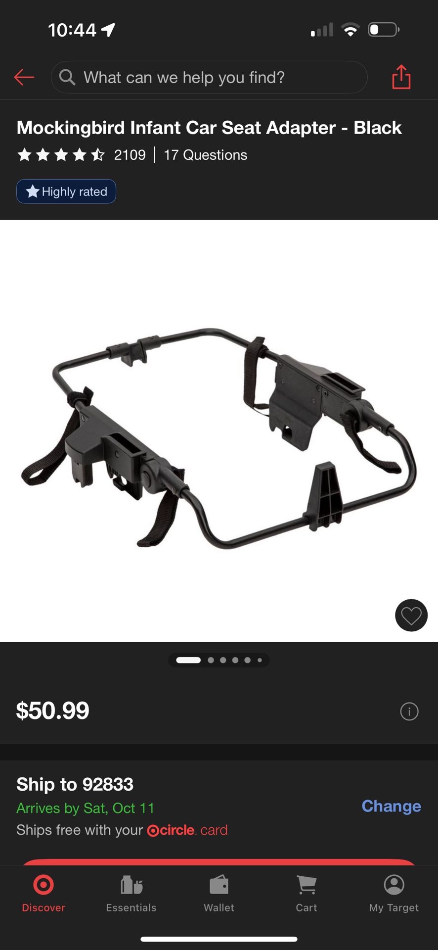 Mocking Bird Car Seat Adapter 
