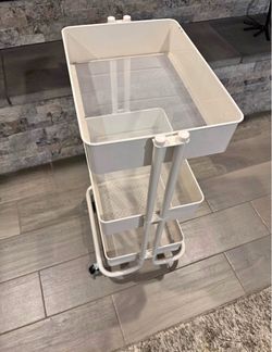 White Rolling Cart