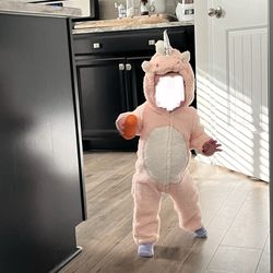 12 month pink unicorn onesie costume