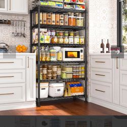 New in box REIBII 21.5"W Metal Wire Rack, 6-Tier Adjusatble, 1000lbs Wire Shelving Units For Kitchen Pantry Commercial( 21.5x11x72) RBBT6L30W