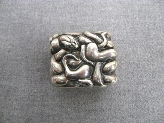 Jim Yesberger Figural Snake Sterling Silver Snuff Box