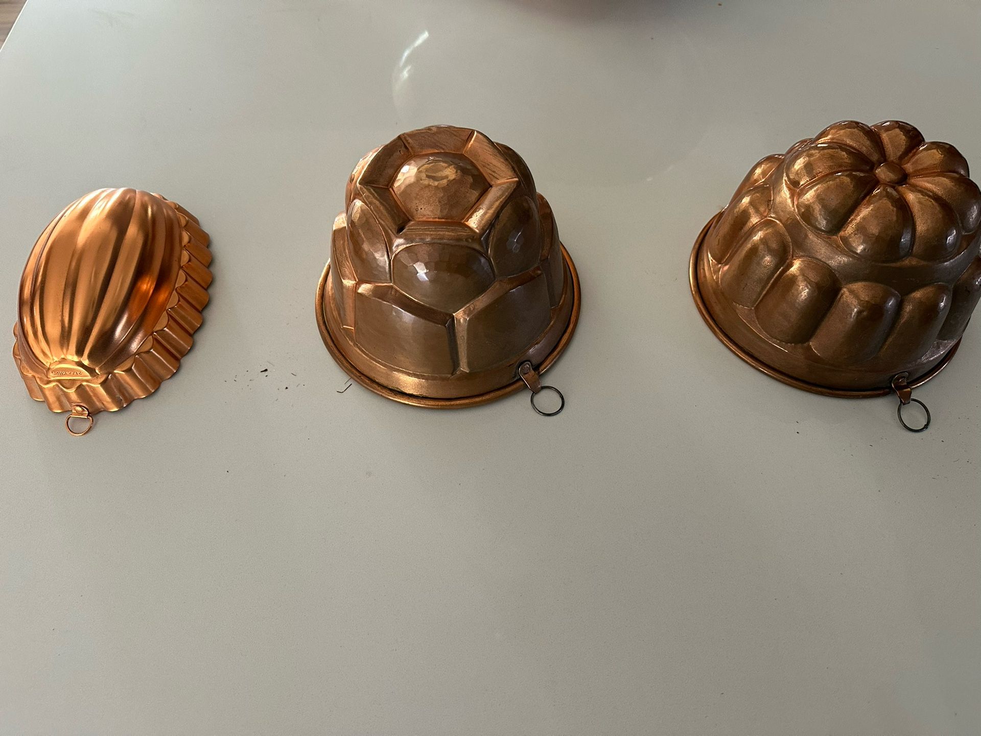 Vintage Copper Antique Bundt Cake Aspic Molds