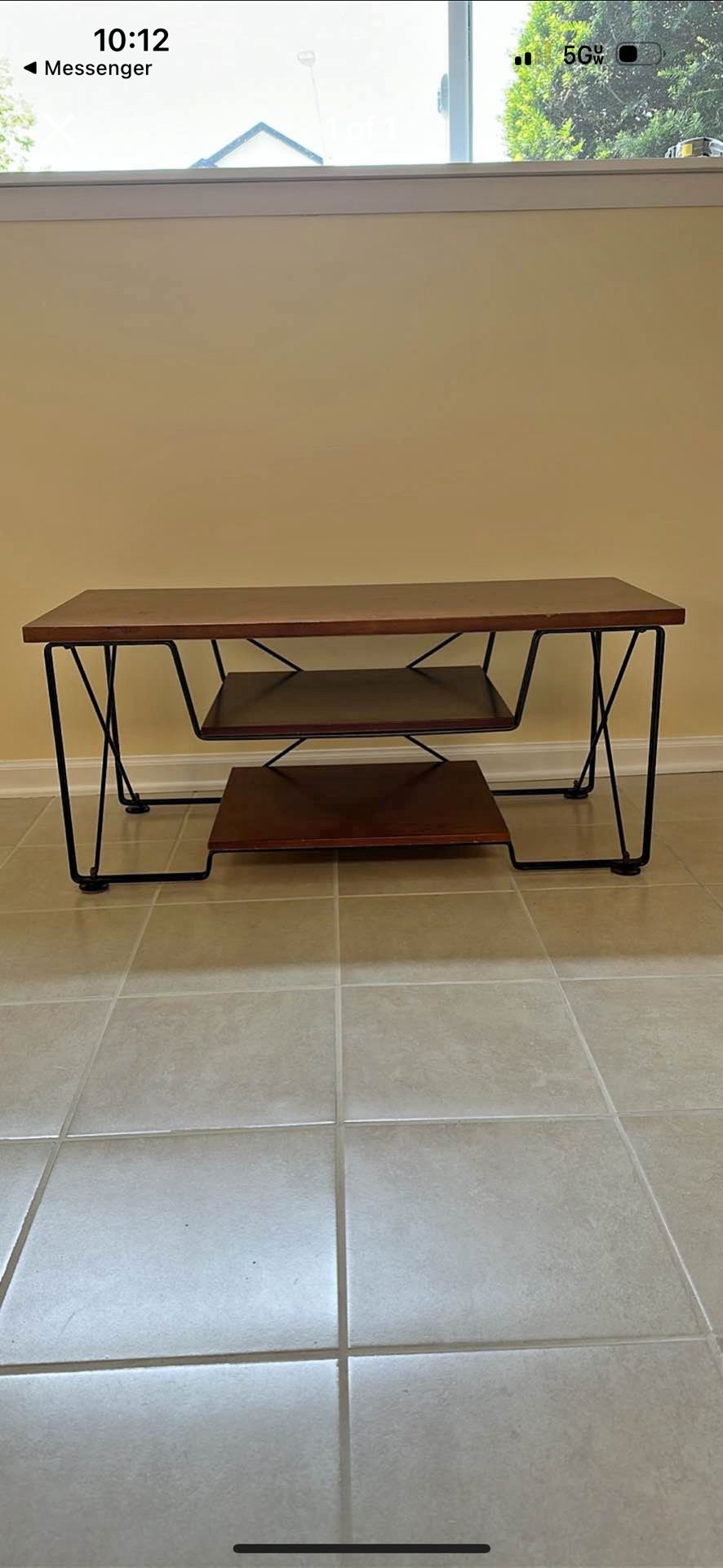 Wood And Iron Coffee Table Heavy