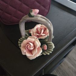 Flower Porcelain Miniature Basket