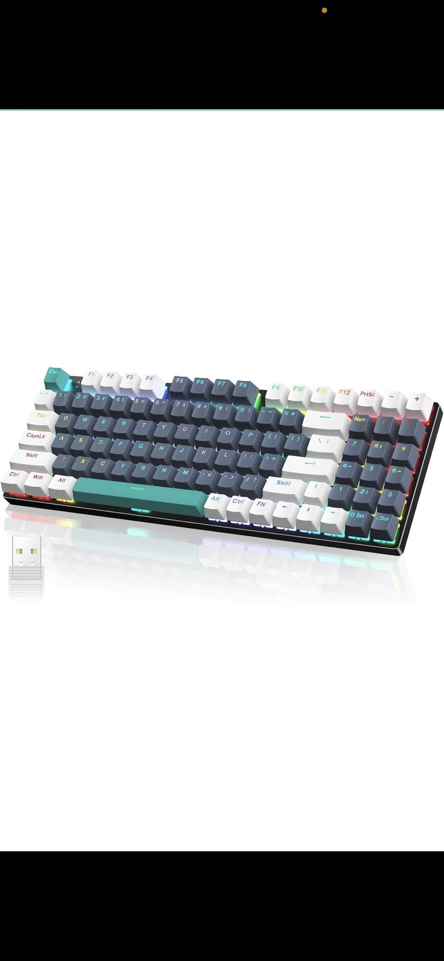 Wireless mechanical keyboard + Amazon wireless mouse Bluetooth Gaming with RGB Backlift