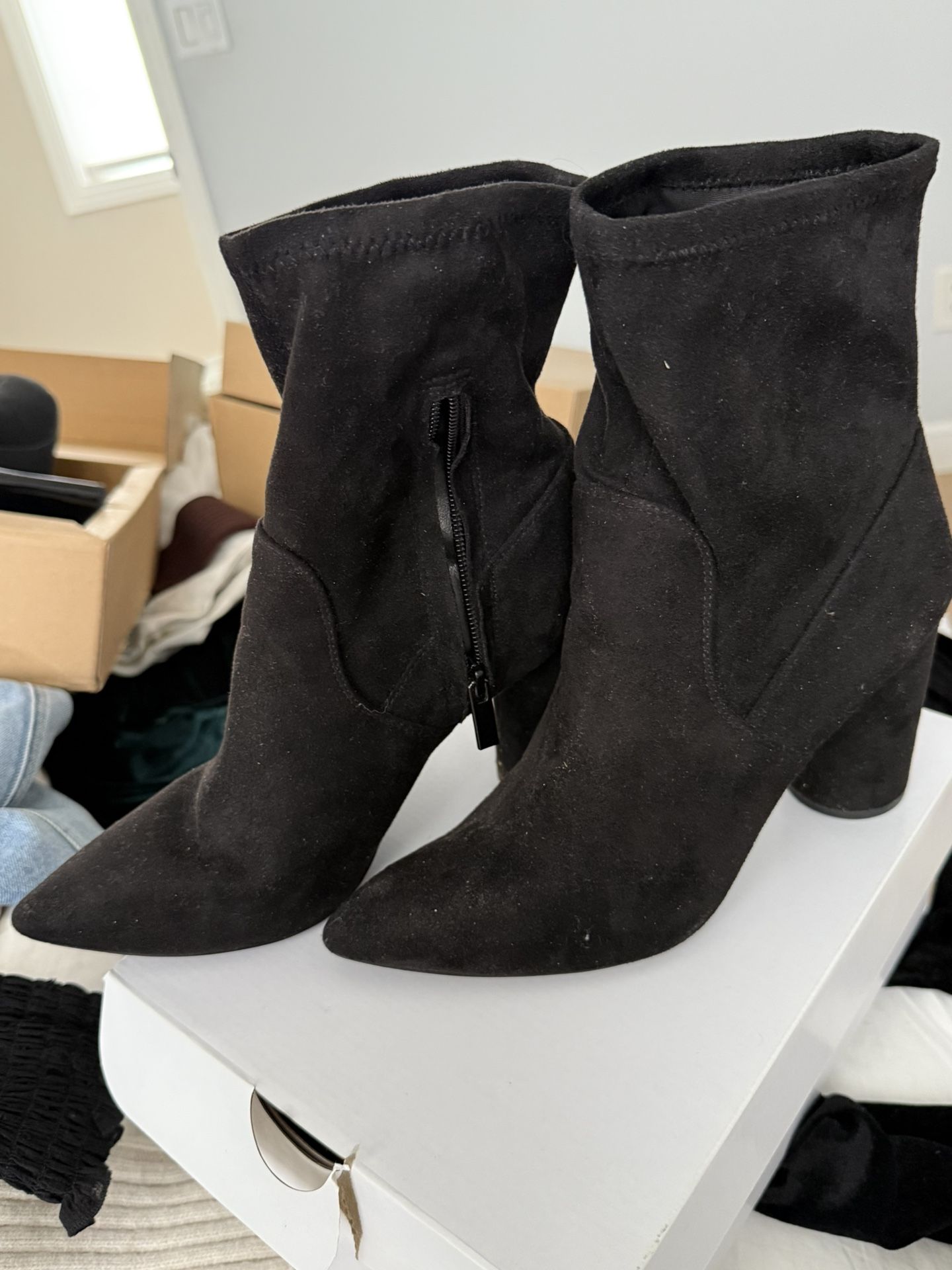 Suede booties