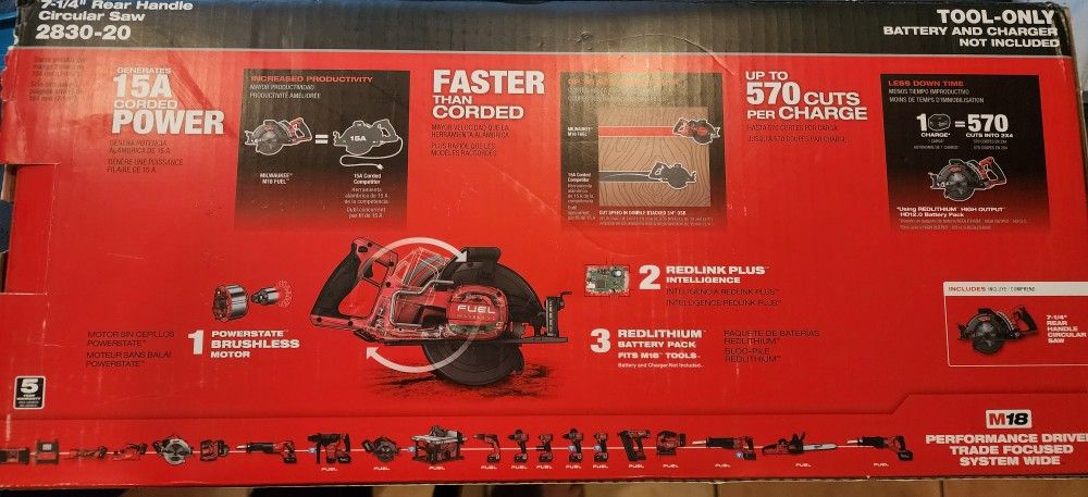 M18 Skill Saw 7 1/4 In. Blade Battery Included