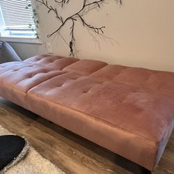 JAMFLY Futon Couches Loveseat Sofa Bed, Convertible Lazy Futon Sofa Bed with Cup Holder