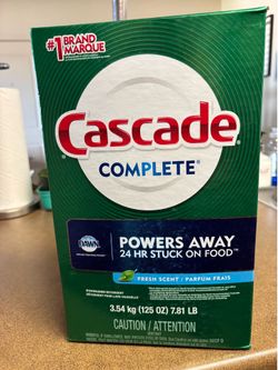 7.8 lbs Powder, cascade dish soap for dishwasher