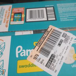 Pampers Swaddlers  Box And.  Body Wash Dove    Pampers Bag    Wipes 