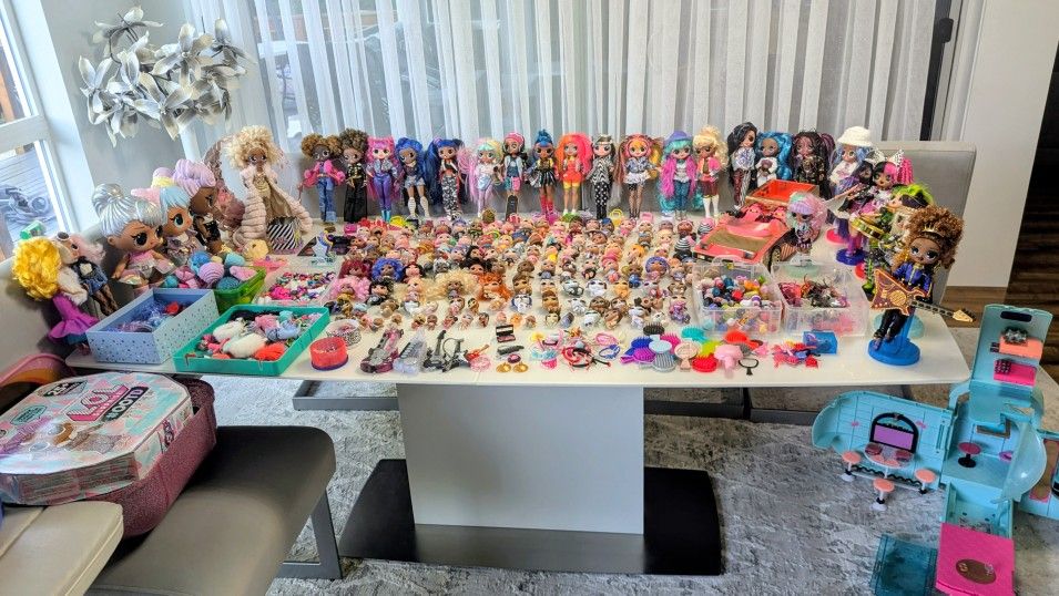 Massive L.O.L. Surprise Collection 150+ Dolls, Dollhouse, Playsets