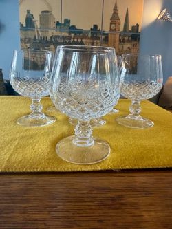 Cristal D'Arques Longchamp French Crystal Brandy Glasses (set of 6)