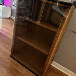 Wooden Shelf Unit with optional Plexiglass sheet cover (same price)