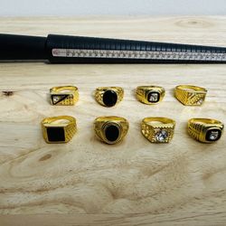 💍 18K Gold-Tone Rings – Big, Luxurious & Eye-Catching 💍