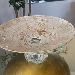 Stuben Crystal Glass Footed Center Piece Bowl