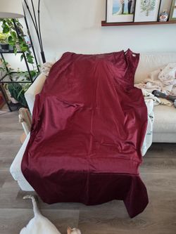Red blackout curtains