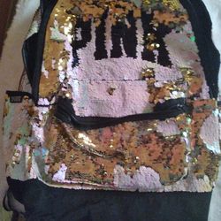 Used Once Victoria Secret Pink Bling Backpack