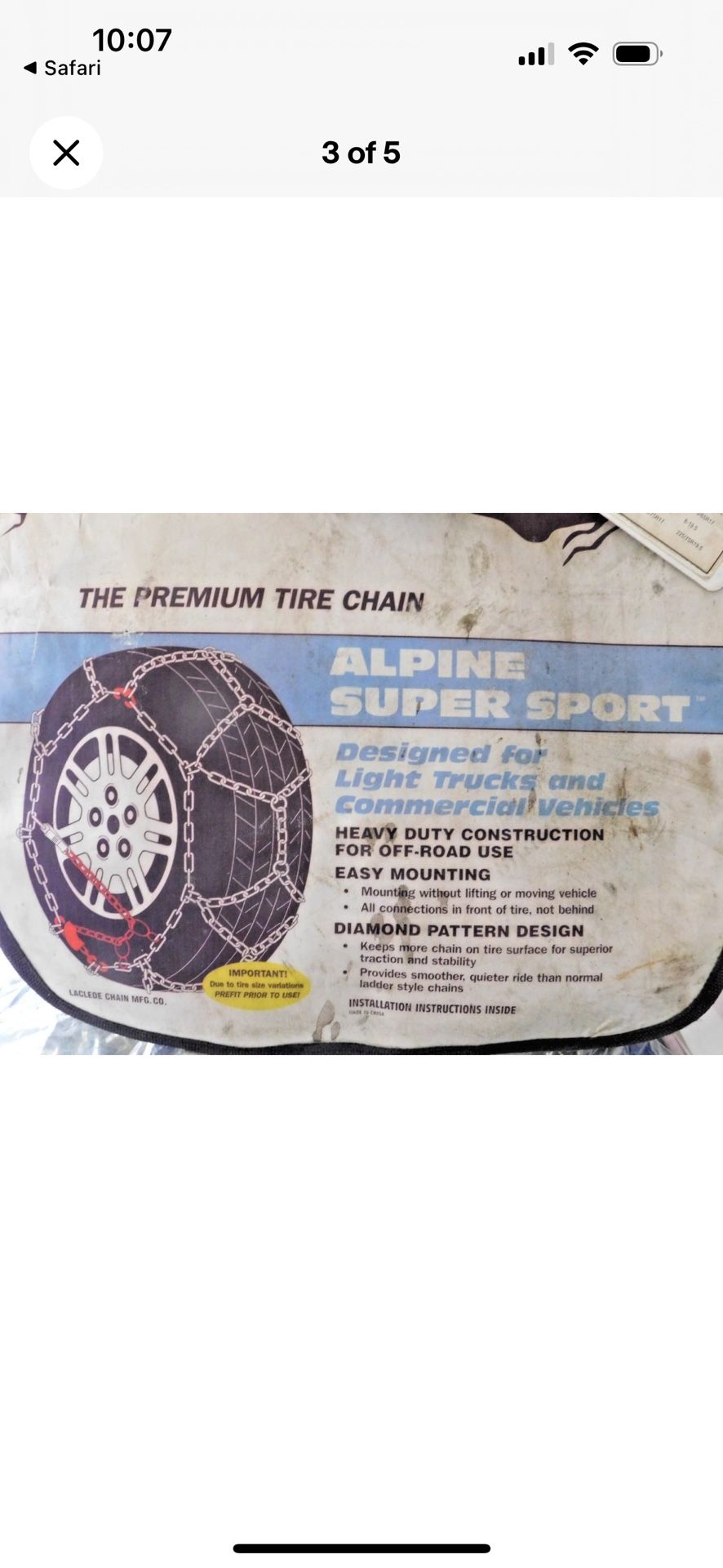 Tire Premium Chain 2526 New.