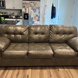 Faux leather couch