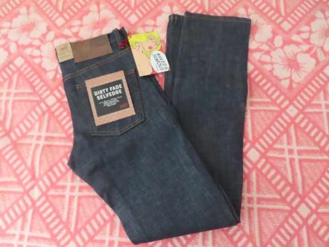 Naked & Famous Skinny Guy Dirty Fade 14.5oz RAW Selvedge Jeans 29x34 NWT