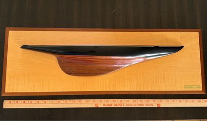 Columbia 1958  Sailboat Half Hull 3D Boat Model Wooden Wall Plaque Display