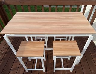 Bar-Kitchen Table and Stools Set – 5 Piece