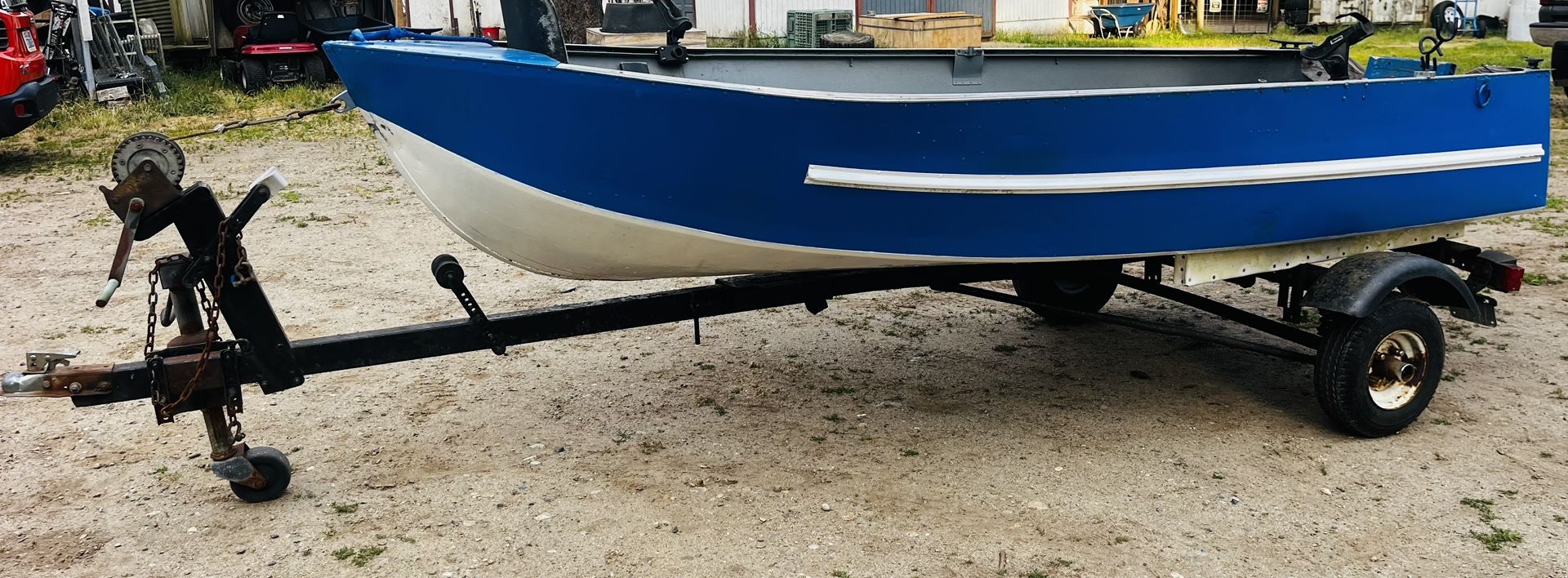 12 ft Aluminum Boat W/ Trailer