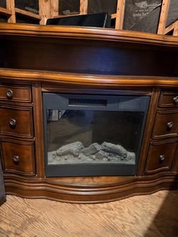 Electric Fireplace TV Console Cabinet