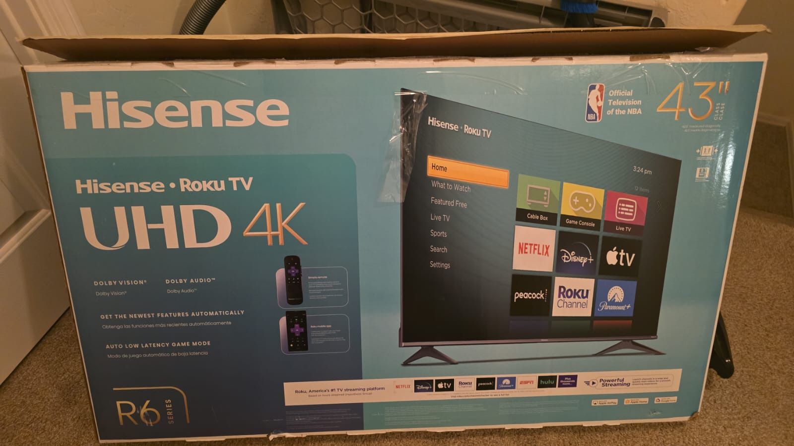 Tv Hisense 43” UHD 4k Roku 