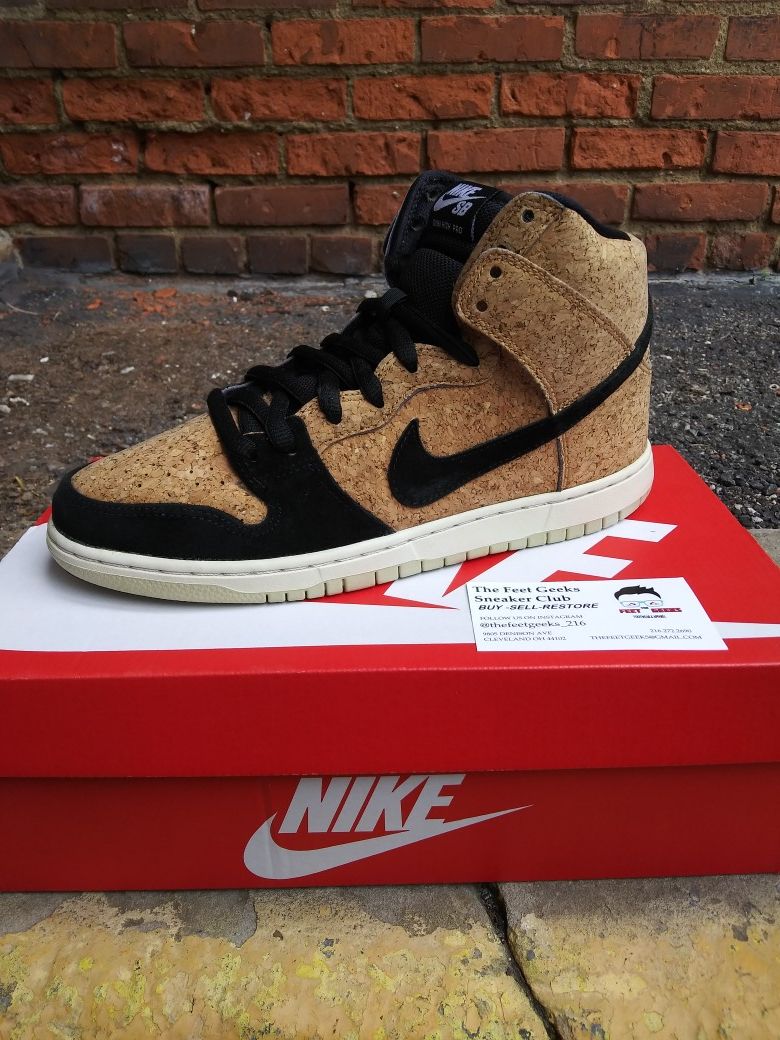 NIKE SB DUNK HIGH PRO CORK SIZE 8.5 US MEN SHOES