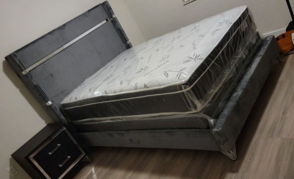 New Bedframe In Box 📦 Buy Now Pay Later $39 Down No Credit Needed 
