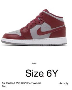 Air Jordan 1 Mid GS 'Cherrywood Red'