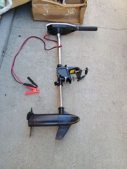 Electric Trolling Motor with 55 Lbs Thrust 5 Speeds, Boat Fishing Motor with Telescoping Handle, LED Battery Indicator for Kayak Fishing