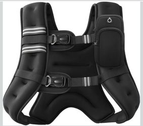20 lb Weighted Vest Adjustable Workout Vest Running Fitness Strength Training Weight Vest