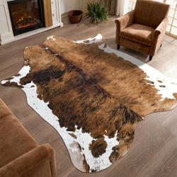 Western Decor Rug：DweIke’s faux fur rug features a classic animal hide print to add western flair— perfect for living rooms, bedrooms, offices, and fa