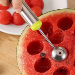 1pc Multifunctional Watermelon Scoop, Stainless Steel Melon Baller, Ice Cream Scoop